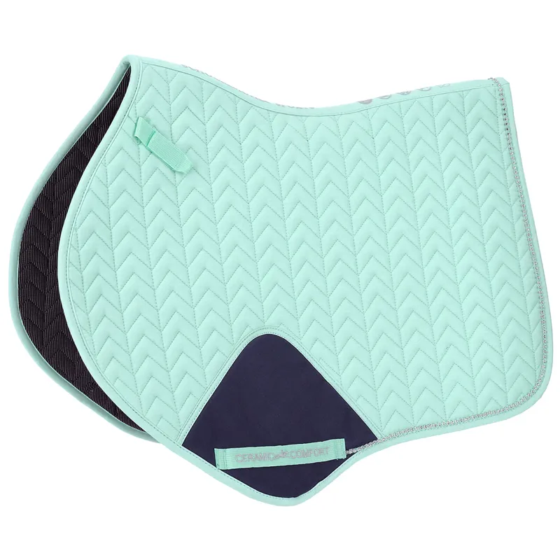 Schockemohle Power Pad Ceramica Jump Saddlecloth - Aqua Sea
