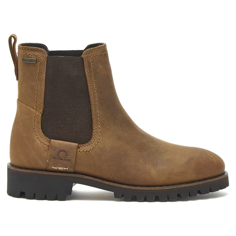 Chatham Olympia II Premium Leather Ladies Chelsea Boot - Walnut-2