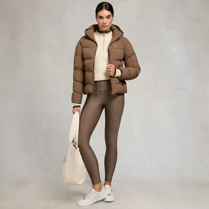 Holland Cooper Chatsworth Pull On Womens Riding Tights - Mocha-4