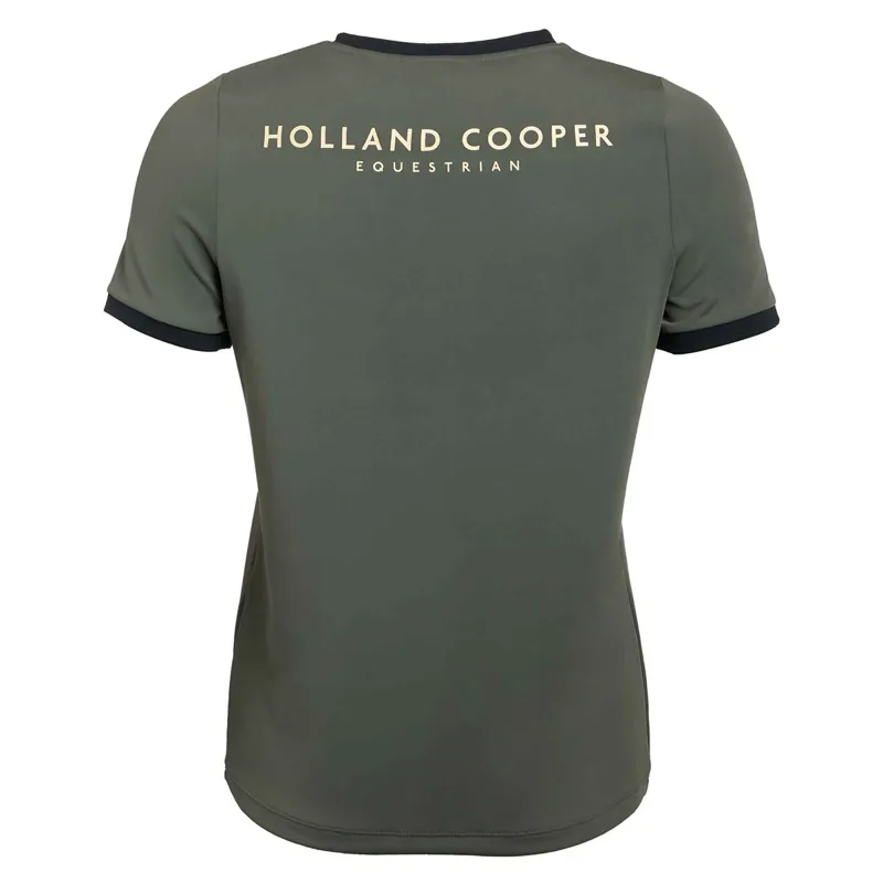 Holland Cooper Chiltern Ringer Ladies Tee - Dove Grey-7