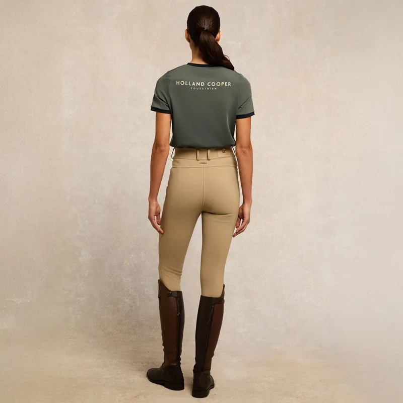 Holland Cooper Chiltern Ringer Ladies Tee - Dove Grey-3