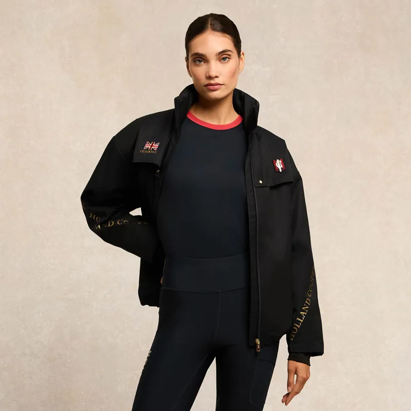 Holland Cooper Chiltern Ringer Ladies Tee - Ink Navy-4