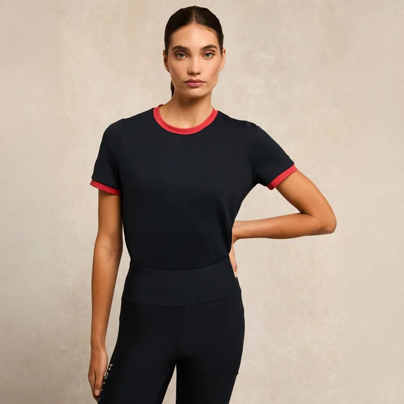 Holland Cooper Chiltern Ringer Ladies Tee - Ink Navy