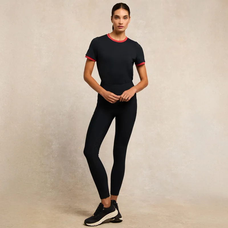 Holland Cooper Chiltern Ringer Ladies Tee - Ink Navy-1