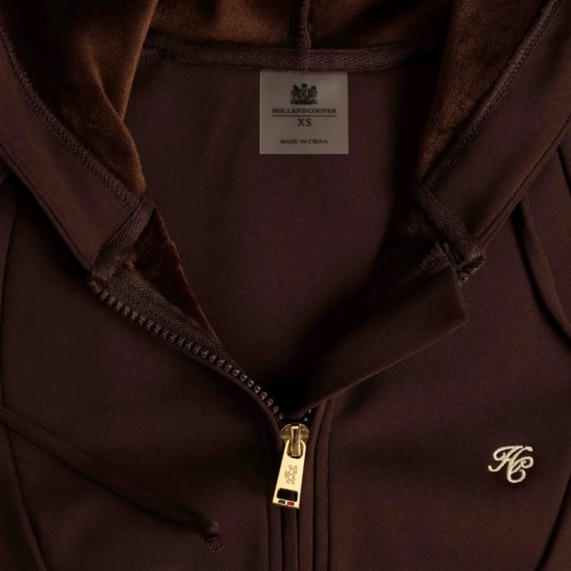 Holland Cooper Chiltern Womens Zip Hoodie - Walnut-2