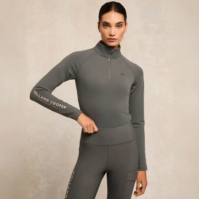Holland Cooper Chiltern Ladies Base Layer - Dove Grey-2