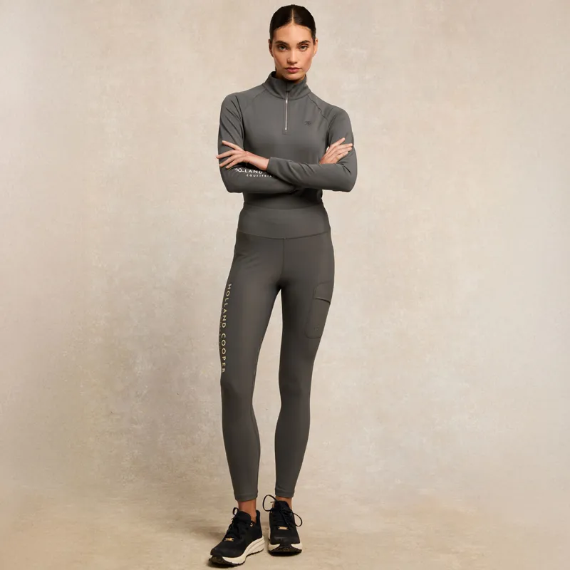 Holland Cooper Chiltern Legging Ladies Riding Tights - Dove Grey-3