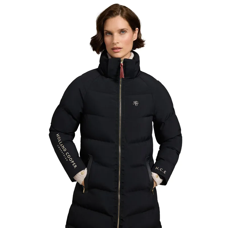 Holland Cooper Chiltern Womens Longline Yard Coat - Black-4