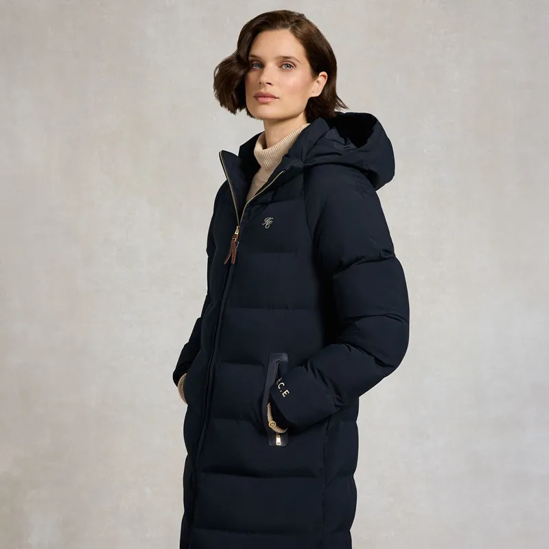 Holland Cooper Chiltern Womens Longline Yard Coat - Ink-8