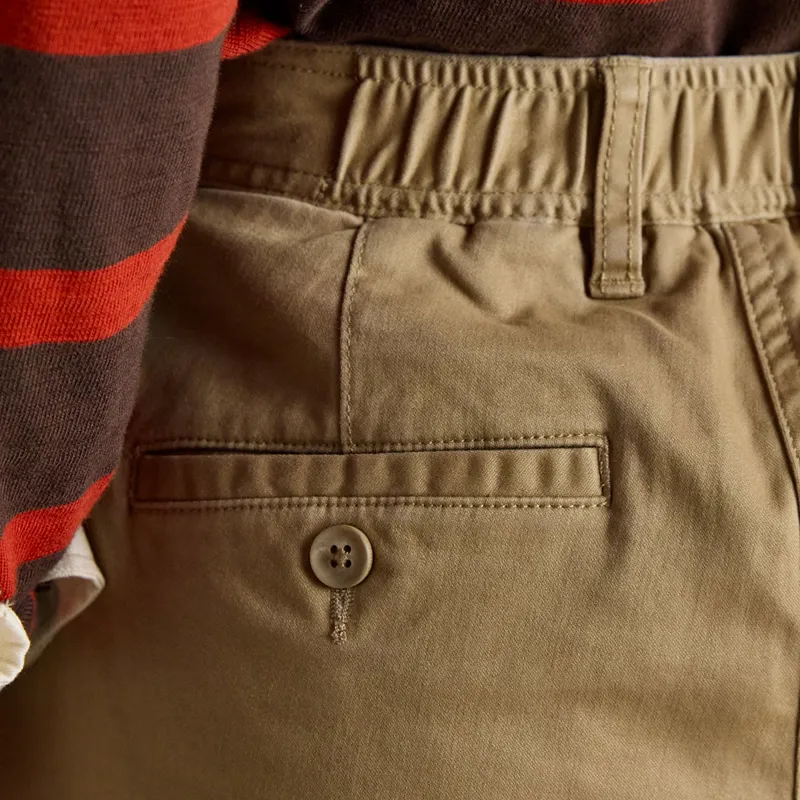 Joules Slim Fit Womens Chino Trousers with Elasticated Waist - Tan-7