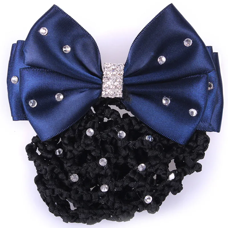 QHP Chique Hair Bow - Black/Navy