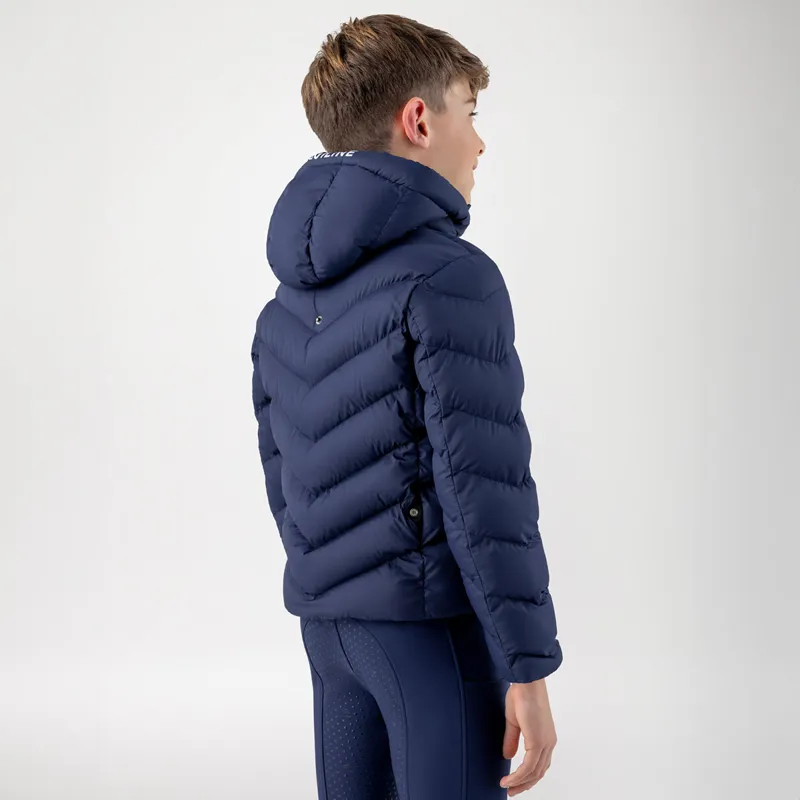 Equiline Cino Junior Boys Padded Jacket - Navy Peony-1