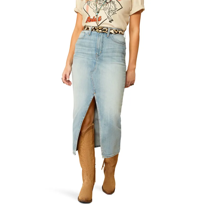 Ariat Clair Denim Ladies Midi Skirt - Spain