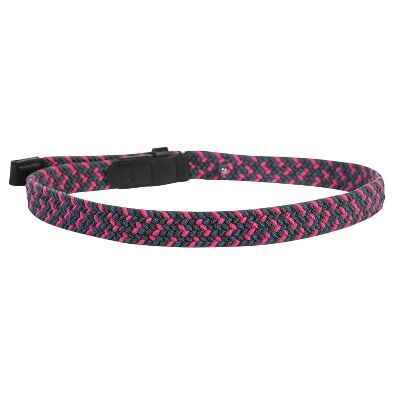 HKM Claire Junior Elastic Belt - Pink/Green-1