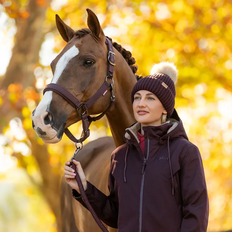 LeMieux Clara Cable Beanie Hat - Damson-1