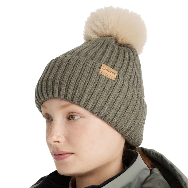 LeMieux Clara Cable Beanie Hat - Rosemary-2