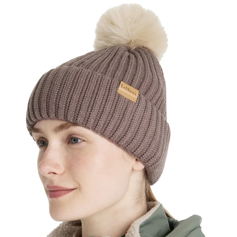 LeMieux Clara Cable Beanie Hat - Walnut-2