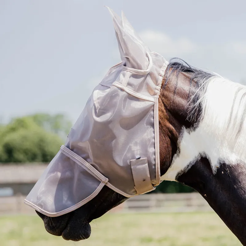Kentucky Classic Fly Mask with Ears and Nose - Beige