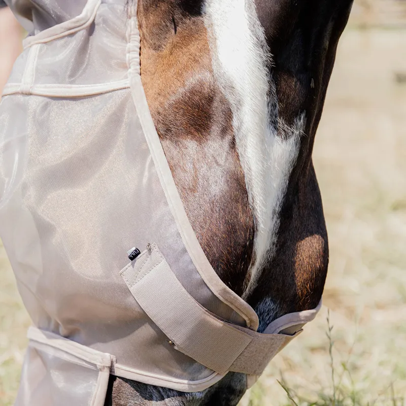 Kentucky Classic Fly Mask with Ears and Nose - Beige-9