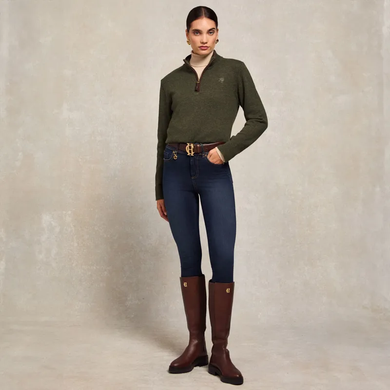 Holland Cooper Classic Womens Skinny Jeans - Deep Indigo-2