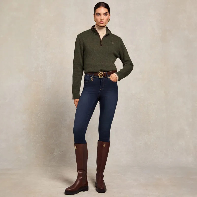 Holland Cooper Classic Womens Skinny Jeans - Deep Indigo-3