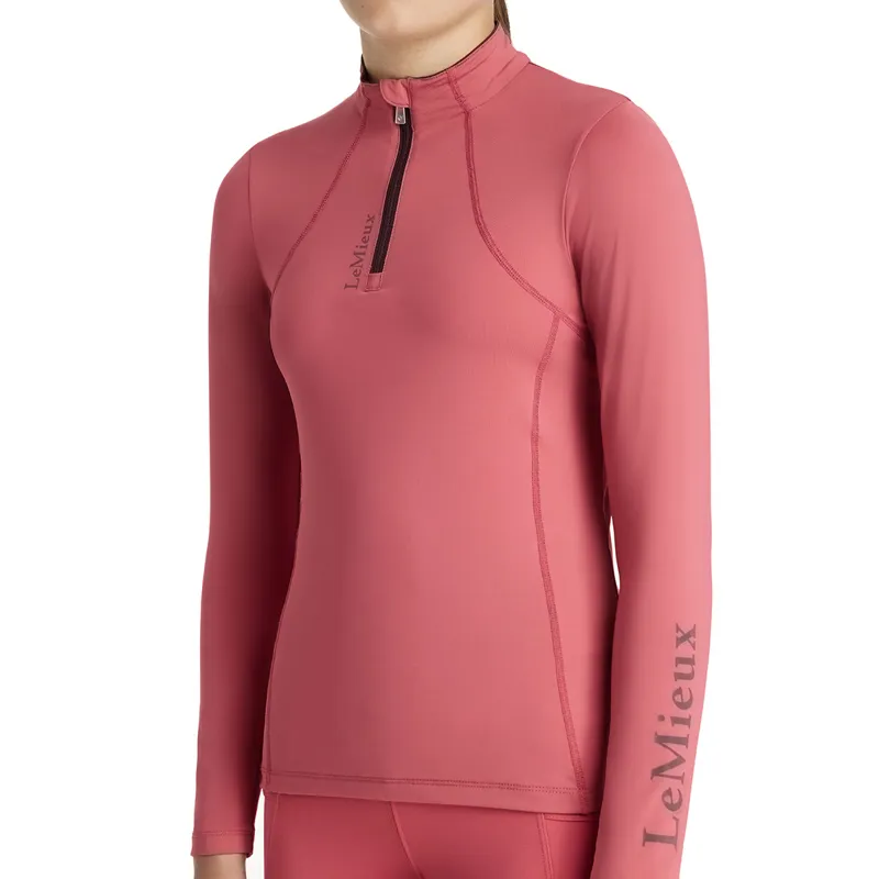 LeMieux Classique Young Rider Long Sleeve Base Layer - Cranberry-5