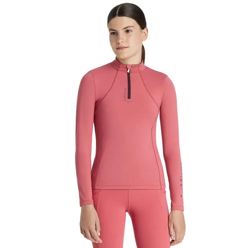 LeMieux Classique Young Rider Long Sleeve Base Layer - Cranberry
