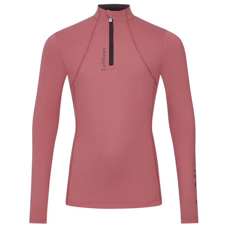 LeMieux Classique Young Rider Long Sleeve Base Layer - Cranberry-3