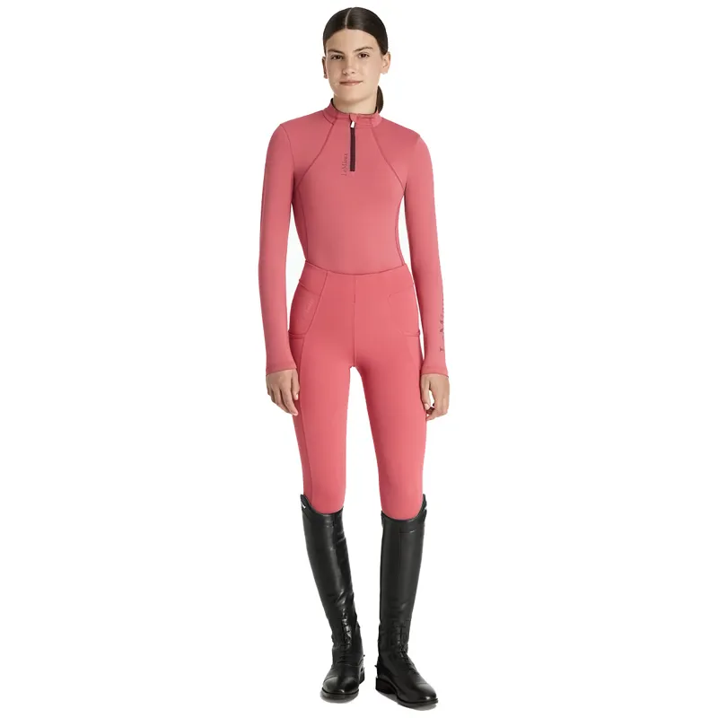 LeMieux Classique Young Rider Long Sleeve Base Layer - Cranberry-2