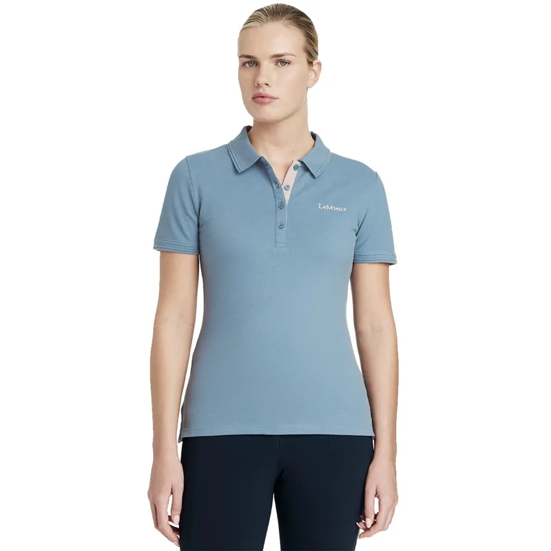 LeMieux Classique Womens Polo Shirt - Ice Blue