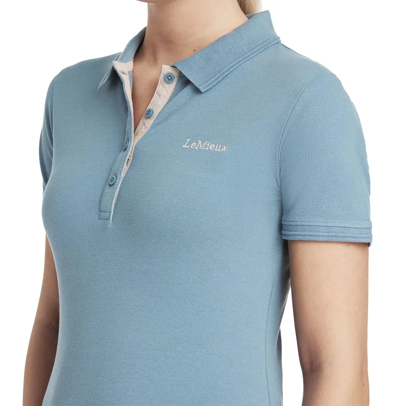 LeMieux Classique Womens Polo Shirt - Ice Blue-2