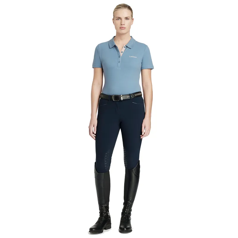 LeMieux Classique Womens Polo Shirt - Ice Blue-1