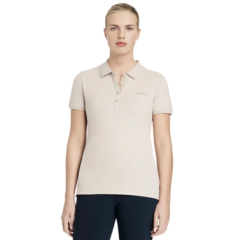 LeMieux Classique Womens Polo Shirt - Stone