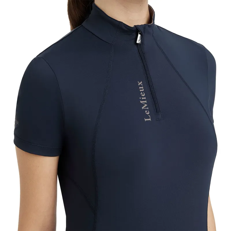 LeMieux Classique Womens Short Sleeve Base Layer - Navy-1