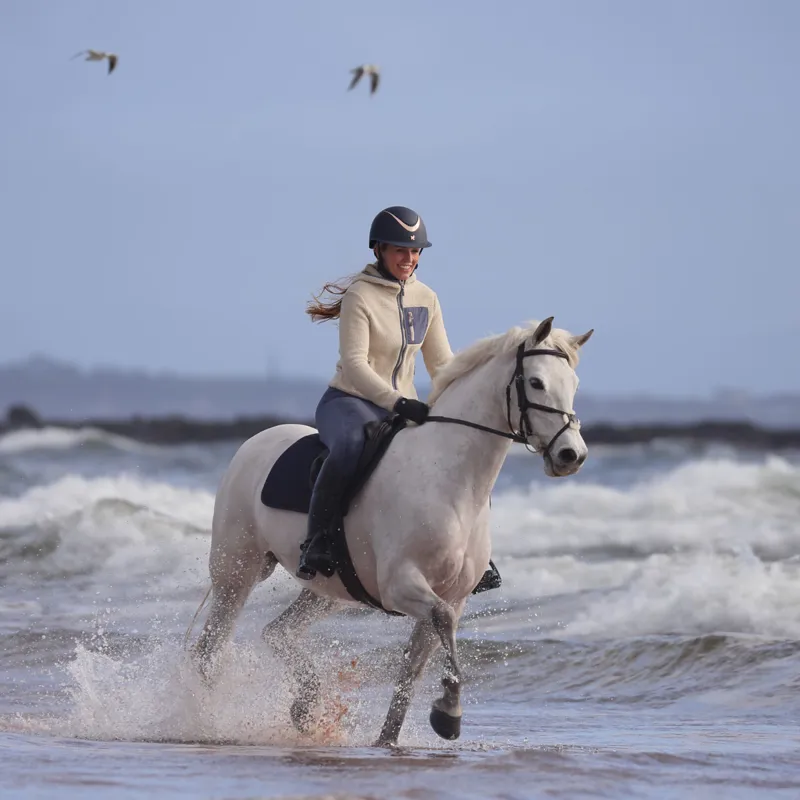 Aubrion Clement Ladies Fleece Jumper - Natural-3