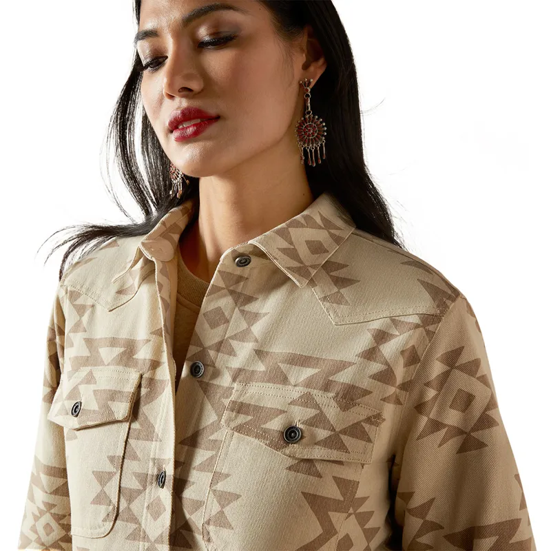 Ariat Clovis Womens Insulated Shirt Jacket - Puebla Print-3