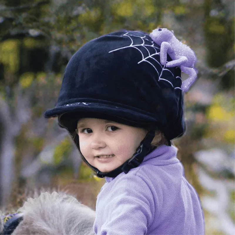 Equetech Halloween Hat Silk - Cobweb-2