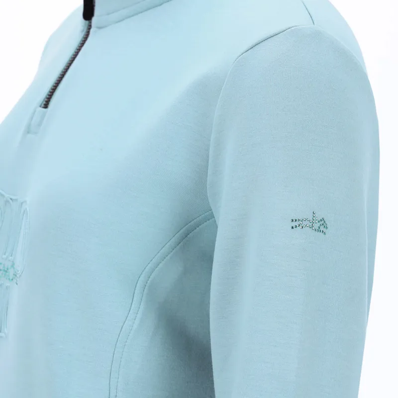 Schockemohle Coletta Womens Quarter Zip Jumper - Milky Blue-5