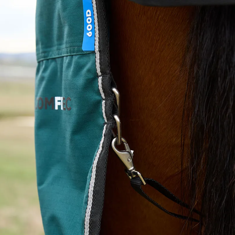 WeatherBeeta ComFiTec Classic 360g Combo Neck Turnout Rug - Forest-7