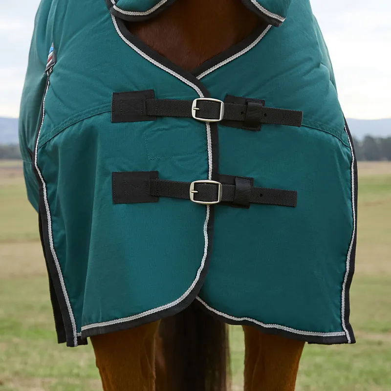 WeatherBeeta ComFiTec Classic 360g Combo Neck Turnout Rug - Forest-4