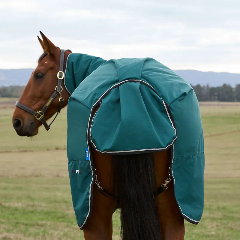 WeatherBeeta ComFiTec Classic 50g Combo Neck Turnout Rug - Forest Green-11