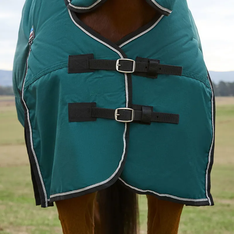 WeatherBeeta ComFiTec Classic 50g Combo Neck Turnout Rug - Forest Green-2