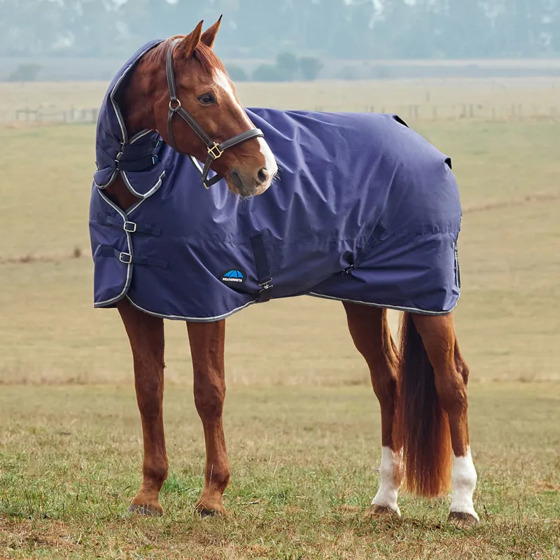 WeatherBeeta ComFiTec Tyro 50g Combo Turnout Rug - Navy/Charcoal-4