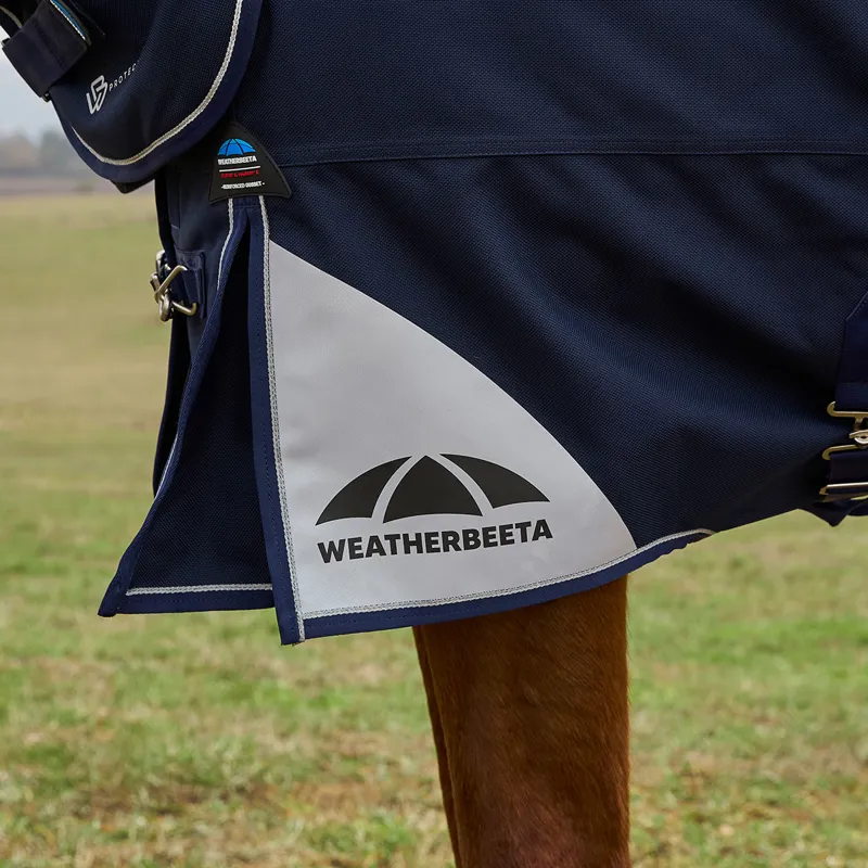 WeatherBeeta ComFiTec Ultra 100g Detach-A-Neck Turnout Rug - Navy-13