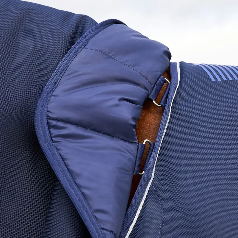 WeatherBeeta ComFiTec Ultra 100g Detach-A-Neck Turnout Rug - Navy-7