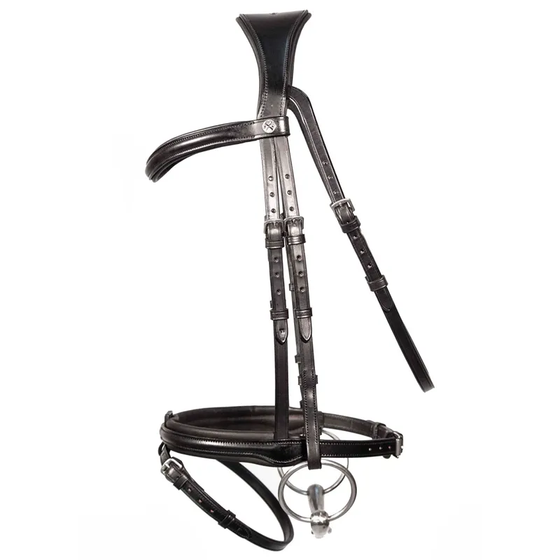 Henry James Comfort Flash Bridle - Black-2