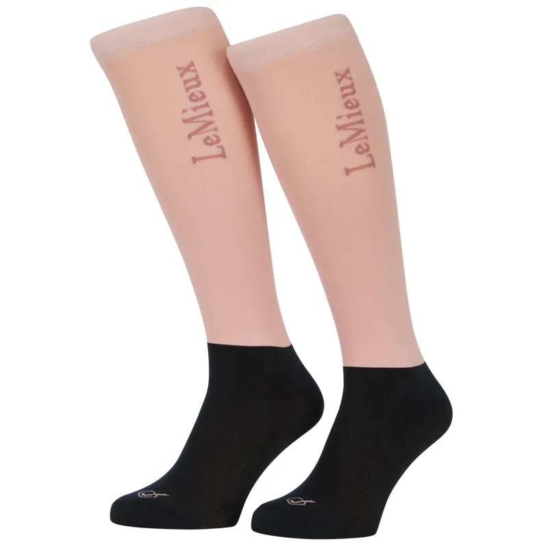 LeMieux Junior Competition Riding Socks 2 Pack - Blossom