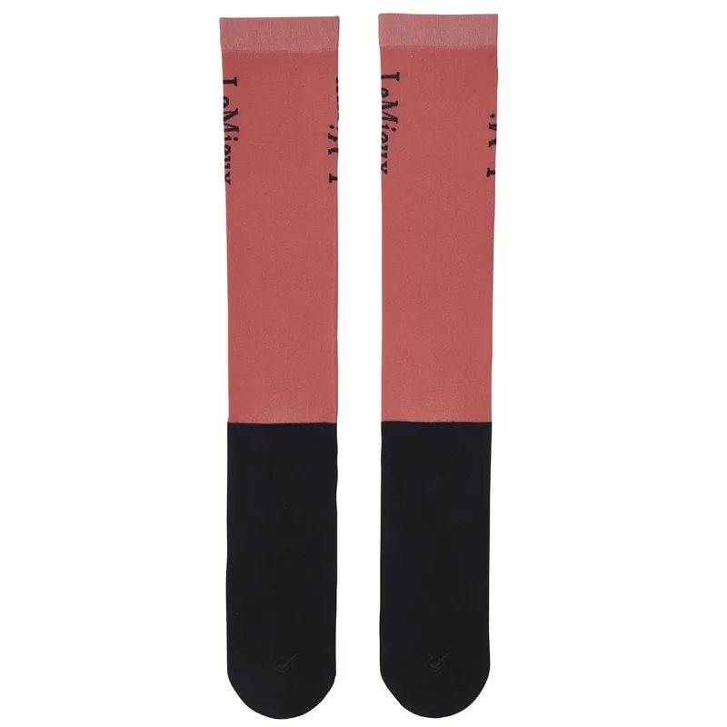 LeMieux Junior Competition Riding Socks 2 Pack - Cranberry-2
