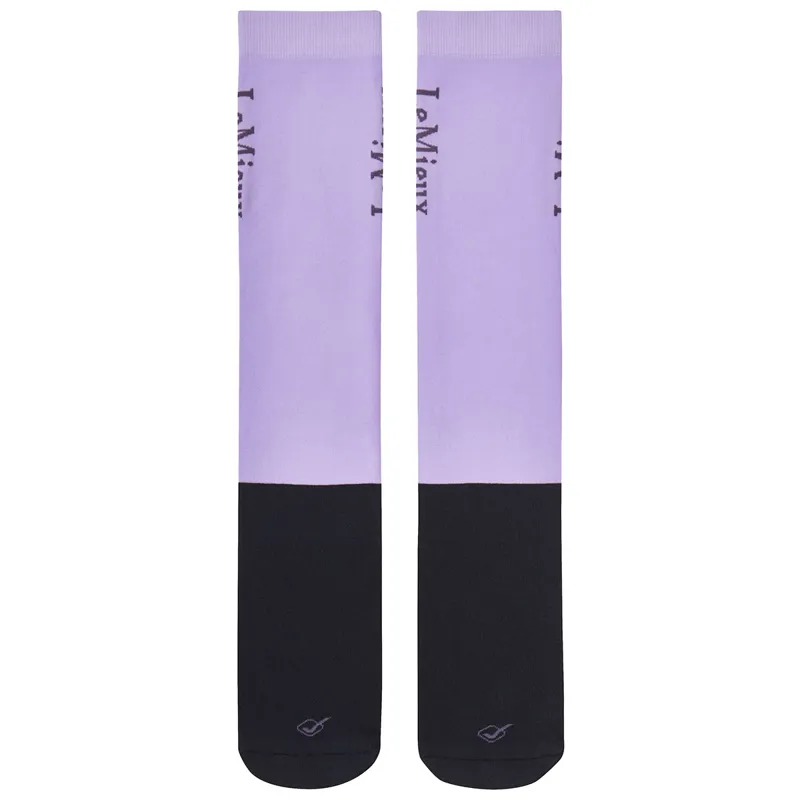 LeMieux Junior Competition Riding Socks 2 Pack - Lilac-1