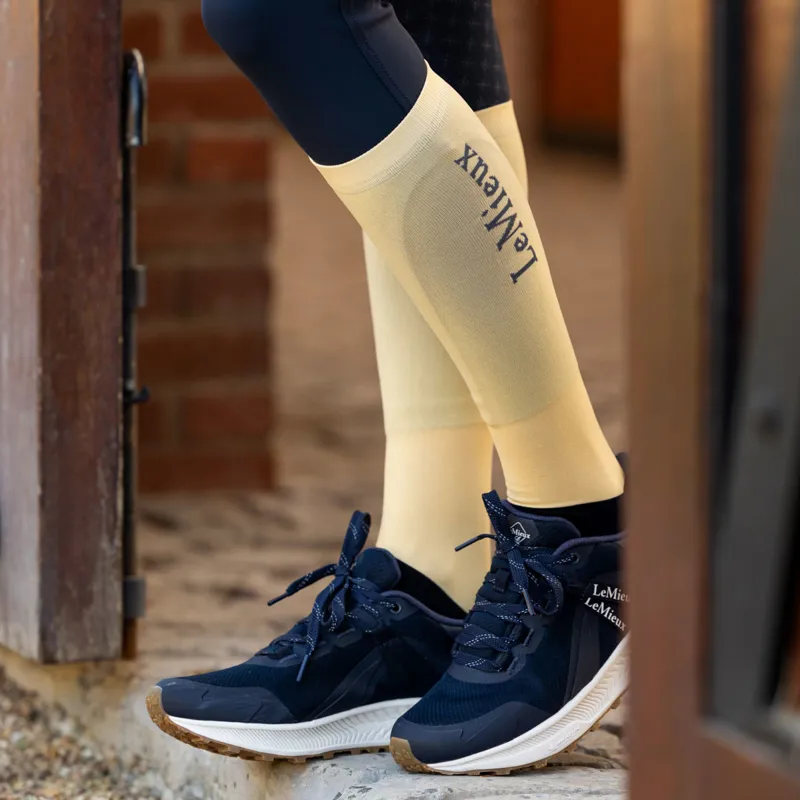 LeMieux Junior Competition Riding Socks 2 Pack - Mimosa-3
